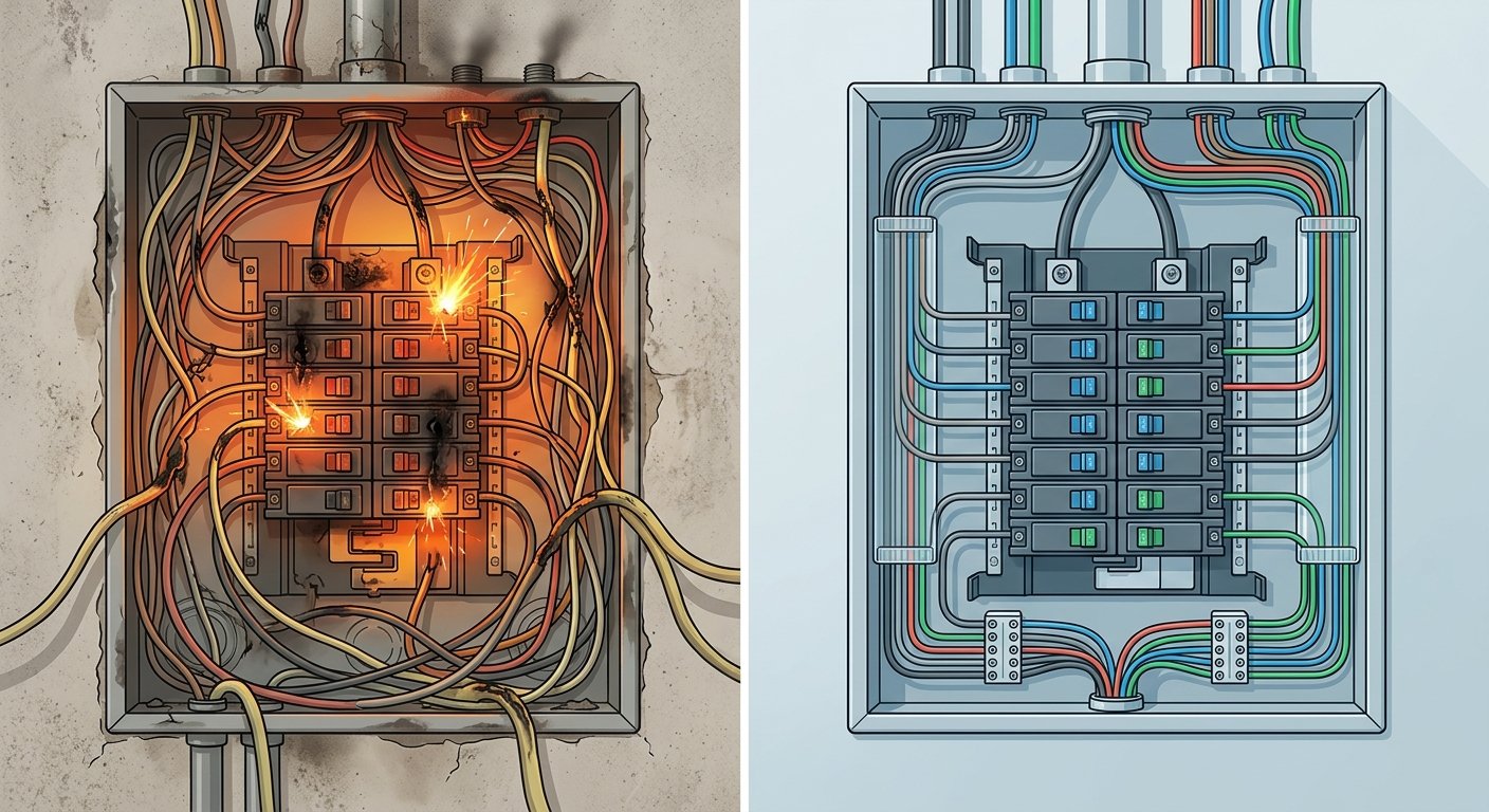 1. Outdated or Undersized Electrical Panels