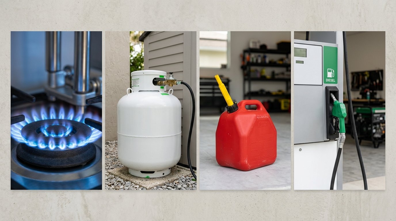 The Four Main Generator Fuel Types