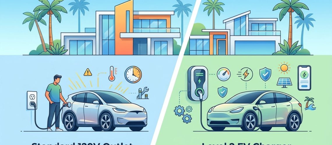 Level 2 EV Charger vs. Standard Outlet